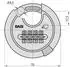 Basi RVS 610Z Diskusschloss Zahlenschloss 4-stellig Edelstahl 70mm (6100-7050)