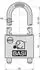 Basi VHS 612V Vorhangschloss 50mm, Messing, variabler Bügel 65-155mm (6250-5000)