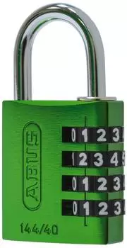 ABUS 144/40 Lock-Tag Zahlenschloss, Aluminium, grün (82374)