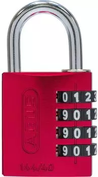 ABUS 144/40 Lock-Tag Zahlenschloss Aluminium, rot (82377)