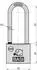 Basi VHS 612H Vorhangschloss 4er-Set, Messing, gleichschließend, Bügel 63mm (4x6122-3001-3006)