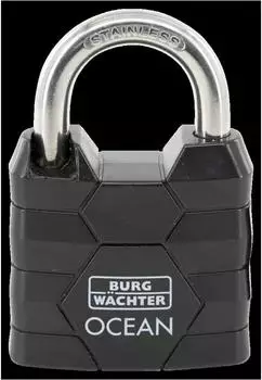 Burg W&auml;chter Ocean 490 Ni 40 Zylinder-Vorh&auml;ngeschloss Messing, verschiedenschlie&szlig;end (42140)