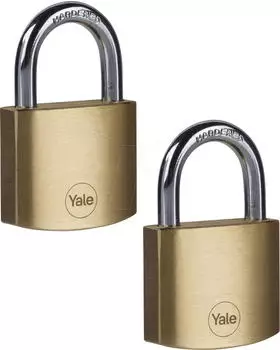 Yale Vorhängeschloss Messing 40mm, 2 Stück (Y110B/40/122/2)
