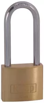 Kasp K12040L55D Vorh&auml;ngeschloss 40mm, langer B&uuml;gel, goldfarben (K12040L55D)