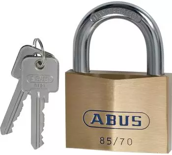 ABUS Zylindervorhangschloss 85/70 Messing verschiedenschließend (85/70)