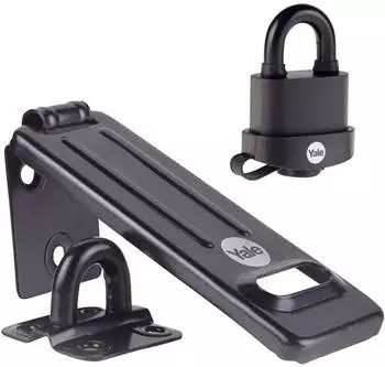 Yale &Uuml;berfalle mit Hangschloss 160mm, Stahl, outdoor (Y220B/51/118/HSP)
