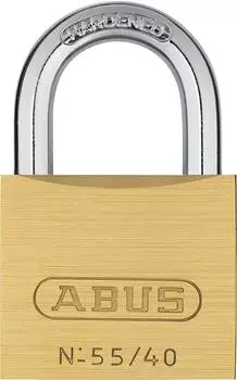 ABUS 55/40 Messing-Vorh&auml;ngeschloss 40mm geh&auml;rteter Stahlb&uuml;gel (55/40)