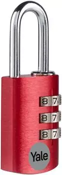 Yale Zahlenschloss Aluminium 20mm, 3 Zahlenreihen (YE3CB/20/121/1/CO)