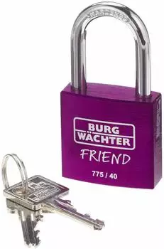Burg W&auml;chter Zylinder-Vorhangschloss Friend 775 40, Aluminium, schwarz (775 40 35 SB)