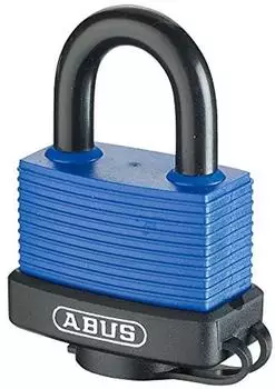 ABUS Padlock 70IB Vorh&auml;ngeschloss Au&szlig;enbereich, Edelstahl, blau (70IB/45)