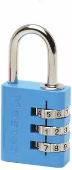 Master Lock Aluminium-Zahlenschloss 30mm, farblich sortiert (7630EURDCOL)