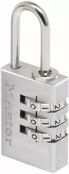 Master Lock Aluminium 20mm 3-stelliges Kombinations-Vorhängeschloss (7620EURD)