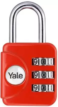 Yale YP1 Reise-Kombinations-Vorhängeschloss 28mm, rot (YP1/28/121/1R)