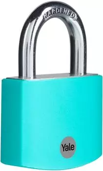 Yale YE3B Vorh&auml;ngeschloss Aluminium 50mm, t&uuml;rkis (YE3B/50/126/1/TE)