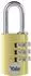 Yale Zahlenschloss Aluminium gold 20mm, 3 Zahlenreihen (YE3CB/20/121/1/GO)