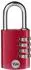 Yale YE3CB Zahlenschloss Aluminium, 38mm, rot (YE3CB/38/131/1/CO)