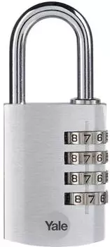 Yale YE3CB Zahlenschloss Vorhängeschloss, Aluminium, 38mm (YE3CB/38/131/1/S)