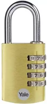 Yale Zahlenschloss Aluminium 38mm, 4-stellig, gold (YE3CB/38/131/1/GO)