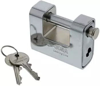 Cisa Logo Line 21810 Beschichtetes Messing-Vorh&auml;ngeschloss 80mm (1.21810.80.0)