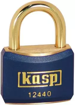 Kasp K12440BLUD Vorh&auml;ngeschloss 40mm, Messing, blau (K12440BLUD)