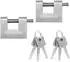 LuxusKollektion Vorhängeschloss D-Form gleichschließend 60mm, 2 Stück