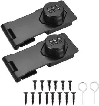 LuxusKollektion Sicherheitsüberfalle mit Zahlenschloss 5 Zoll, schwarz, Zinklegierung, 2er-Set