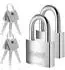LuxusKollektion Vorhängeschloss Edelstahl 40mm gleichschließend, 2er-Set