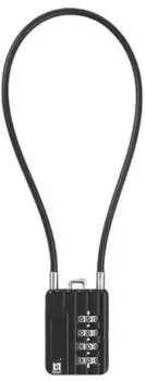 LuxusKollektion Zahlenschloss 4-stellig, flexibles Kabel 30cm, 3mm Durchmesser