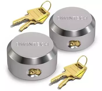 LuxusKollektion Vorhängeschloss 2er-Set, versteckter Schäkel, Stahl, gleichschließend (4 Schlüssel)
