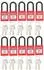 LuxusKollektion Sicherheits-Vorhängeschloss Nylon 38mm rot, 10er-Set (Industrie)