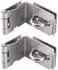 LuxusKollektion Vorhängeschloss-Haspe 90° Winkel, Edelstahl satiniertes Nickel, 2er-Set