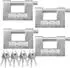 LuxusKollektion D-Form Vorhängeschloss Edelstahl 80mm gleichschließend, 4er-Pack