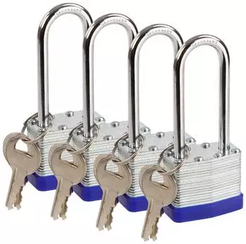 LuxusKollektion SEPOX Vorh&auml;ngeschloss 40mm, 4er-Set, gleichschlie&szlig;end, wetterfest, Stahlk&ouml;rper