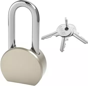 LuxusKollektion Vorh&auml;ngeschloss Edelstahl 65mm langer B&uuml;gel