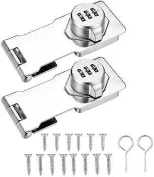 LuxusKollektion Schrankschloss mit 3-stelligem Zahlenschloss, 135mm, silber (2er-Set)