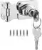 LuxusKollektion Türriegel mit Vorhängeschloss-Hasp, Zinklegierung, silber, 6,3cm