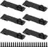 LuxusKollektion Vorhängeschloss Haspe 6er-Set, Edelstahl, schwarz, 15,9x3,9cm