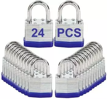 LuxusKollektion Vorh&auml;ngeschl&ouml;sser gleichschlie&szlig;end 40mm Stahlk&ouml;rper, 24er-Pack (SEPOX)