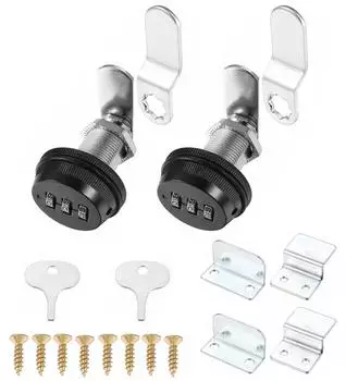 LuxusKollektion Zahlenschloss 3-stellig, Zinklegierung, 30mm, 2er-Set