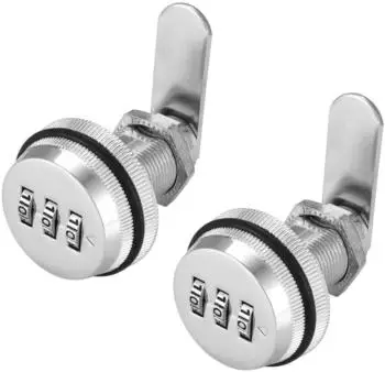 LuxusKollektion Zahlenschloss 3-stellig 44mm Zinklegierung, 2er Set (90&deg;)