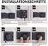 LuxusKollektion Überfalle mit Zahlenschloss, Edelstahl, schwarz, 2er-Set