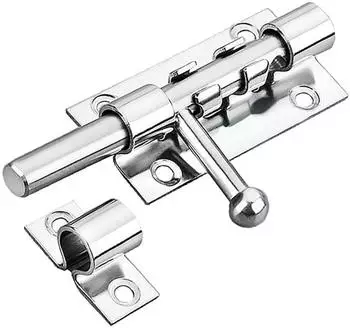 LuxusKollektion Torriegel Edelstahl SUS304 mit Vorh&auml;ngeschlossloch 105mm, 12mm Bolzenst&auml;rke