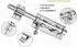 LuxusKollektion Torriegel Edelstahl SUS304 mit Vorhängeschlossloch 105mm, 12mm Bolzenstärke