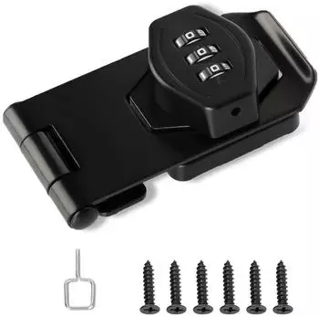 LuxusKollektion Sicherheits&uuml;berfalle 80mm 3-stelliges Zahlenschloss, schwarz