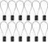 LuxusKollektion Zahlenschloss-Set 12-teilig, 4-stellig, Stahlkabel 32cm, schwarz