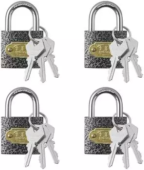 LuxusKollektion Vorhängeschloss 32mm gleichschließend schwarz, 4er-Set