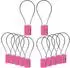 LuxusKollektion 4-stelliges Zahlenschloss, Stahlkabel 32cm, rosa (12er Pack)