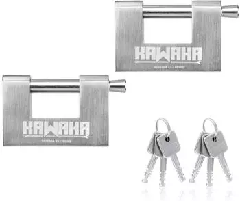 LuxusKollektion Vorhängeschloss D-Form gleichschließend 80mm, 2er-Pack