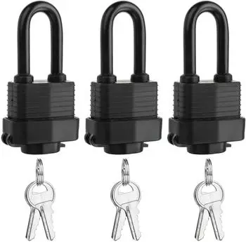 LuxusKollektion Vorhängeschloss-Set 3-teilig, gleichschließend, wasserdicht
