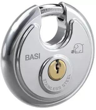 Basi RVS 610 Rundbügel-Vorhangschloss 70mm gleichschließend (6100-7001-704)